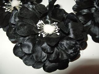 Vintage BLACK WHITE DAHLIA Millinery Hat Flower Supplies LOT