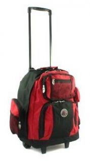 Travel Deluxe 18 Rolling Backpack Laptop School Book Bag Travel Carry 