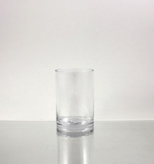 Wholesale Clear Cylinder Glass Vase 4 Opening x 6 Height (24pcs 