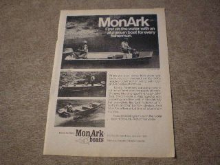 1975 MonArk Aluminum Boats Bass Special 1645 Boat Magazine Ad