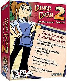 Diner Dash 2 Restaurant Rescue PC Game Complete Mint