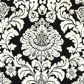 black and white damask fabric in Fabric