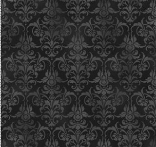 black damask fabric in Fabric