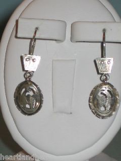 Vintage Silver Dangle LLAMA Earrings