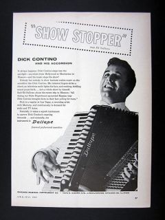 Dallape Super Maestro Accordion Dick Contino 1960 print Ad 