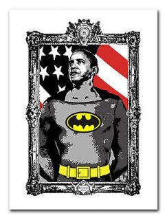 DARK KNIGHT OBAMA Rene Gagnon BATMAN (banksy, mr. brainwash, superman 