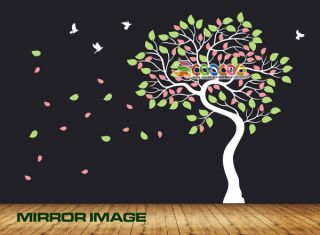   Decal Sticker Removable vinyl large Dancing Tree Birds 68 DC028968