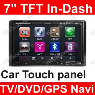 TFT LCD In Dash Car TV DVD Player Rearview Monitor