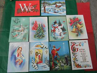 VINTAGE CHRISTMAS CARDS UNUSED 2 ORIGINAL BOXES LOT/20 NATIVITY 