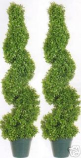 BOXWOOD TOPIARY TREE 39 PLANT ARTIFICIAL IN OUTDOOR POOL PATIO 