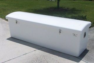 White Fiberglass Low Profile Dock Deck Box 70