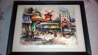 Paris Le Moulin Rouge signed Marius Girard Painting Shop Waz has Art.