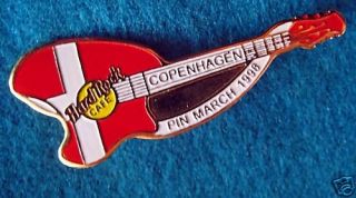 COPENHAGEN BREADWINNER OVATION DANISH FLAG 1998 GUITAR Hard Rock Cafe 