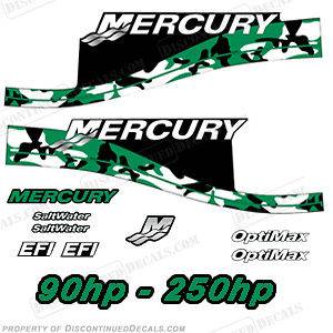 Mercury Custom Green Camouflage Decal Kit 