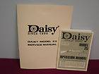 Daisy Model 25 BB Gun Service AND Operation Manuals