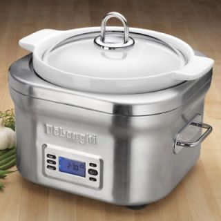 DeLonghi DCP707 Stainless Steel Programmable Slow Cooker with touch 