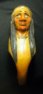 Vintage ANRI Carved Wood INDIAN HEAD Nutcracker
