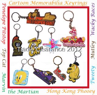 RETRO Cartoon Memorabilia Key Ring Keyrings Party Loot Bag FREE UK P&P