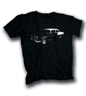 1955 Chevrolet Bel Air street Rod 55 Chevy silhouette T shirt sizes S 