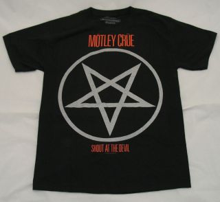 MOTLEY CRUE Shout at the Devil Logo S M L XL tee t Shirt NEW