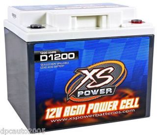 XS Power D1200 2600 Amp AGM Power Cell Car Audio Battery + Terminal 