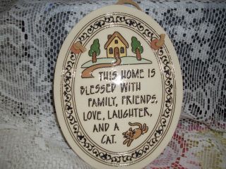 Home Blessing Ceramic Plaque/Trinity Pottery/Handcr​afted w Pride 