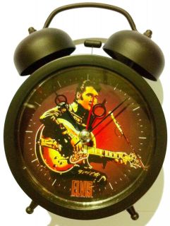   OFFICIAL THE KING OF ROCK N ROLL TWIN BELL ALARM CLOCK IN BOX