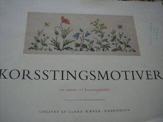 Clara Waever Copenhagen Cross Stitch Book Flowers RARE
