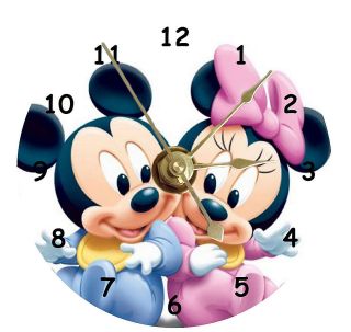 NEW Childrens Baby Mickey & Minnie Mouse CD Clock