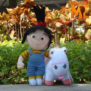 Despicable Me Plush Character Agnes & Unicorn Toy Soft Stuffed Animal 