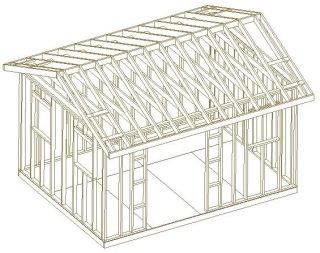   GABLE ROOF BACKYARD SHED PLANS, BUILD IT YOURSELF, HOW TO BUILD A SHED