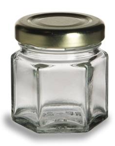 Hexagon (Hex) Glass Jars for Candles 1 1/2 oz #48