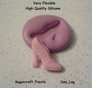 Detailed High Heel Shoe Silicone Mould, Wedding, Cup Cake, Sugarcraft 