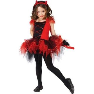   Costume Tutu Dress Ballerina Devil Halloween Ballet Kids Dress Up