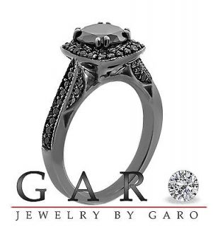 black diamond ring in Engagement Rings