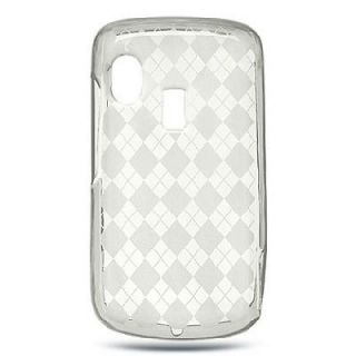 LUXMO Alcatel OT800 Clear Diamond Argyle Cover Case