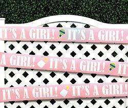 Baby Shower Party Pink ITS A GIRL Decoration Tape