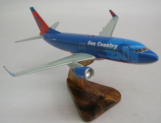 737 Sun Country Boeing B737 Airplane Wood Model  New