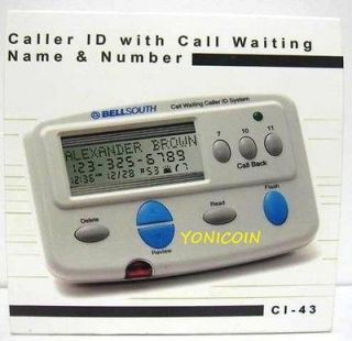 BELL SOUTH CI 43 CALLER ID W/ CALL WAITING (NAME & NUMBER)   BRAND 