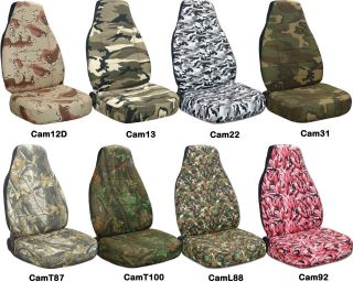   150 front set 60/40 camouflage car seat cover CHOOSE your COLOR
