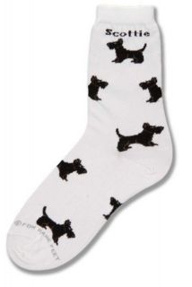 Scottish Terrier Dog Novelty Designer Trouser Socks TWO PAIR For Bare 