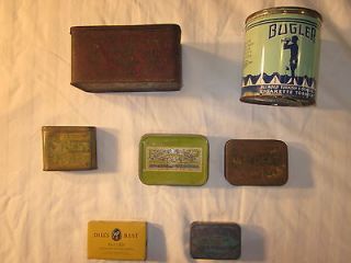 Vintage Tobacco Tins  Bugler, Dills, Golden Virginia, Union Leader 