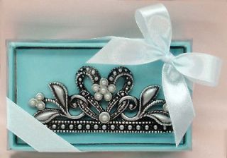 Pewter Pearl Business Card Holder Decorartion PTC4506