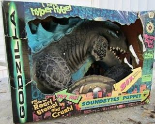 1998 Godzilla Sound Bytes Hand Puppet mint in ok box