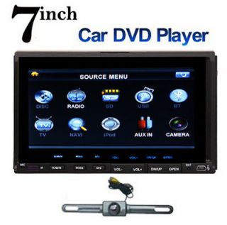 D2229 Double Din Digital Touch Screen Car DVD Player Steering Indash 