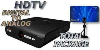 HDTV Converter Box Digital to Analog TV with Premium Flat Antenna 