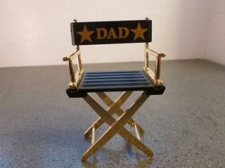   Russ Movie Lovers Fathers Day 4 Dads Metal Directors Chair Miniature