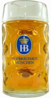   Munich German Beer Mug Hofbräuhaus München 1 Liter Dimple Mug