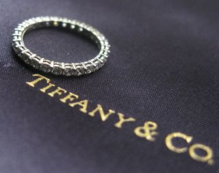 Tiffany & Co PLAT Full Circle Diamond Eternity Band Sz6.25