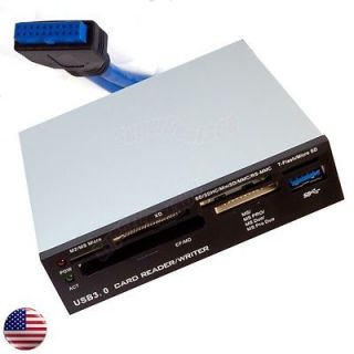 USB 3.0 2.0 3.5 IN INTERNAL CARD READER WITH 1 PORT USB HUB SDHC MMS 